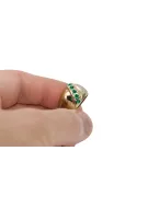 14k žluté zlato Smaragd  Vintage Jewlery vrc036y